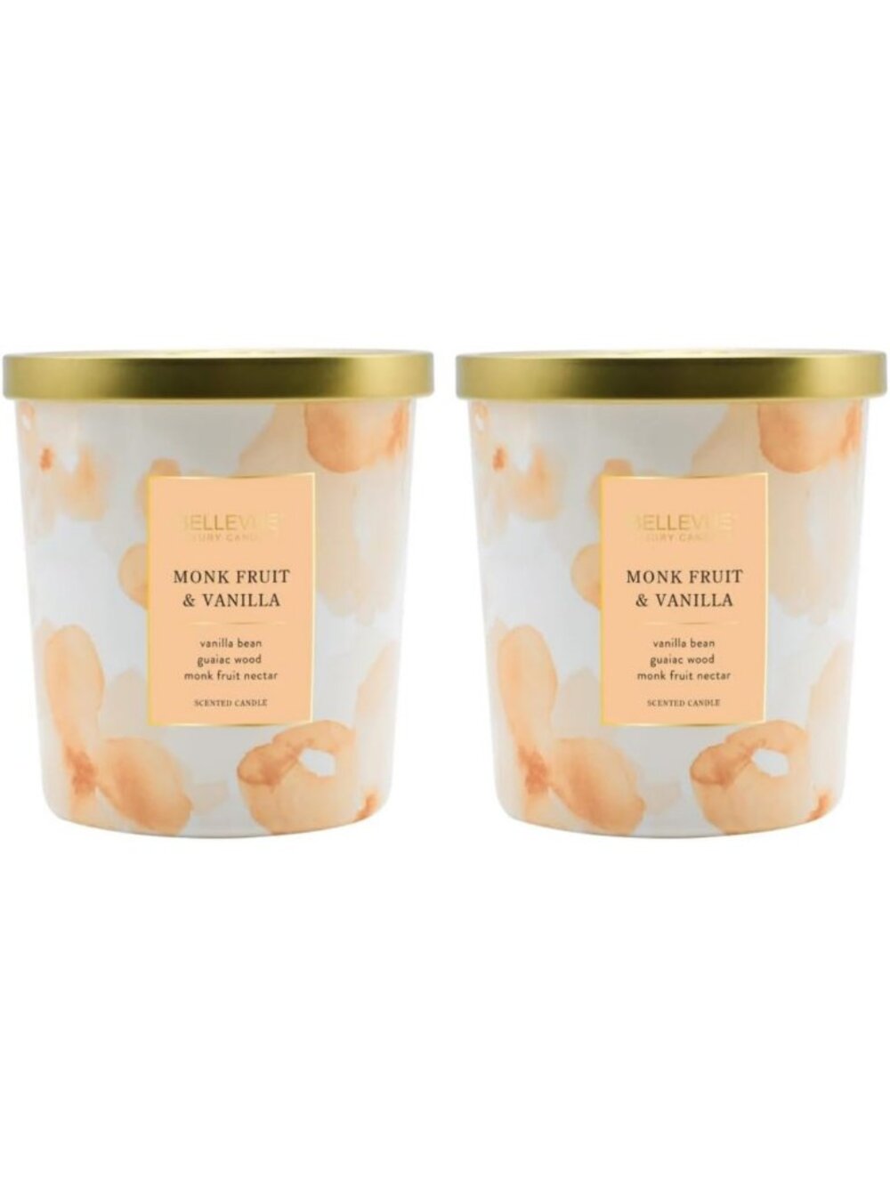 Luxury Soy Blend Candles with Essential Oils, Long-Lasting Aromatherapy Set of 2
